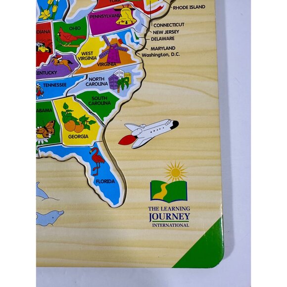 United States Of America Map Puzzle & States And Capitals Wipe-Clean Workbook Se - Picture 5 of 11